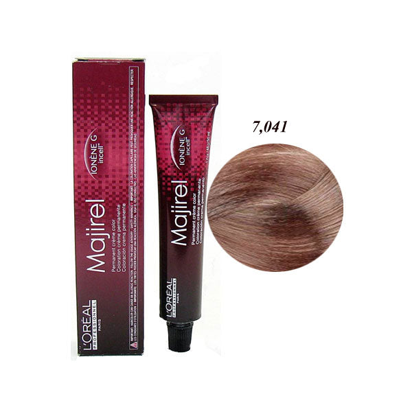 Loreal Majirel Permanent Hair Colour 7,041 Natural Copper Ash Blonde
