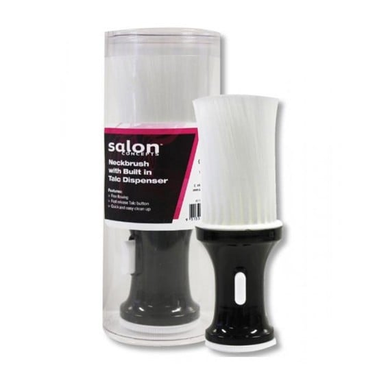 Salon Neck brush with talc powder dispenser