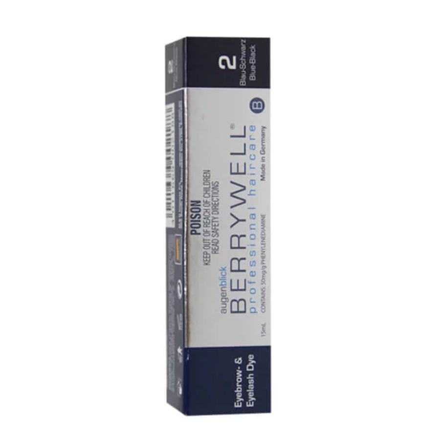 Berrywell Eyebrow and Eyelash Tint Blue Black 15ml