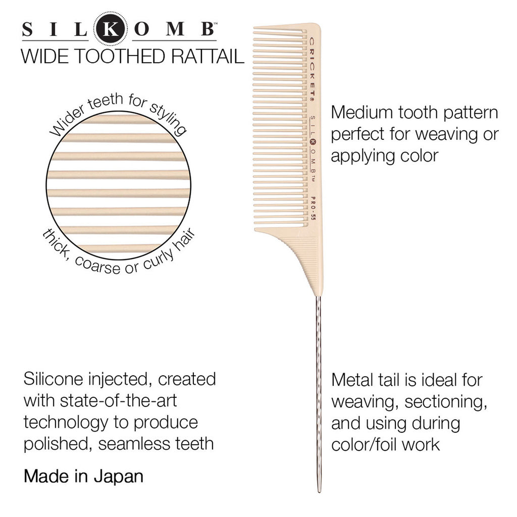 Cricket Silkomb Pro-50 Fine Toothed Rattail