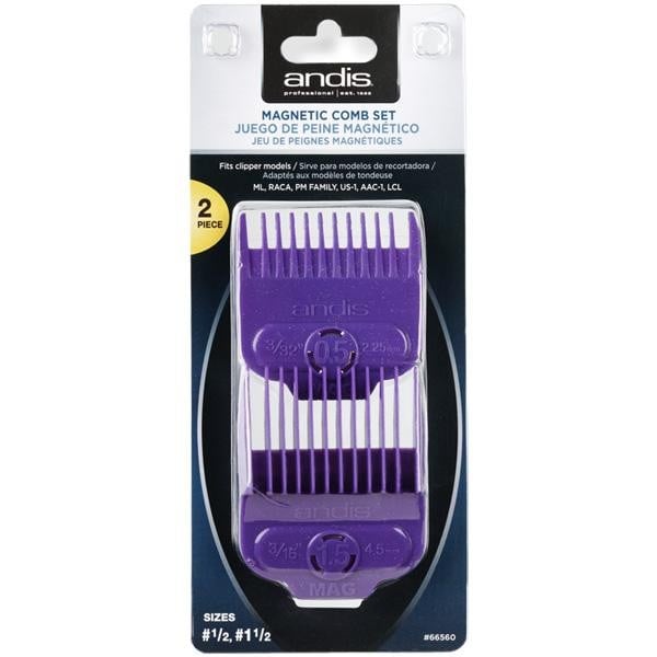 Andis Magnetic Comb Set #0.5,1.5 (2pcs) #01420