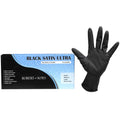 Robert de Soto Black Satin Ultra Reusable Gloves 10pk - Small