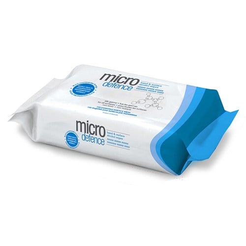Caronlab Micro Defence - Hand & Surface 75% Alcohol Sanitising Wipes