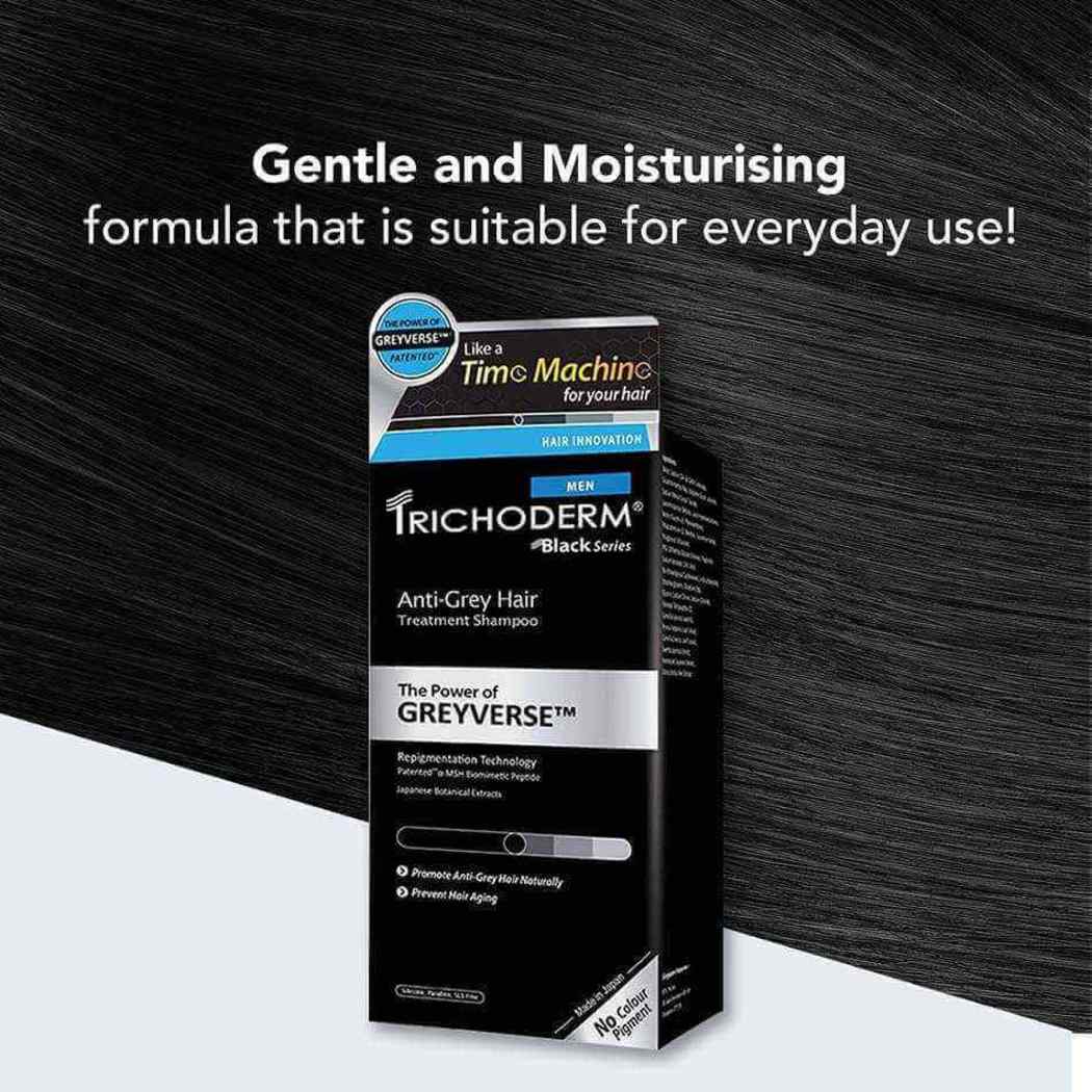 Trichoderm Black Series Anti Grey Hair Treatment Shampoo Men, 200ml
