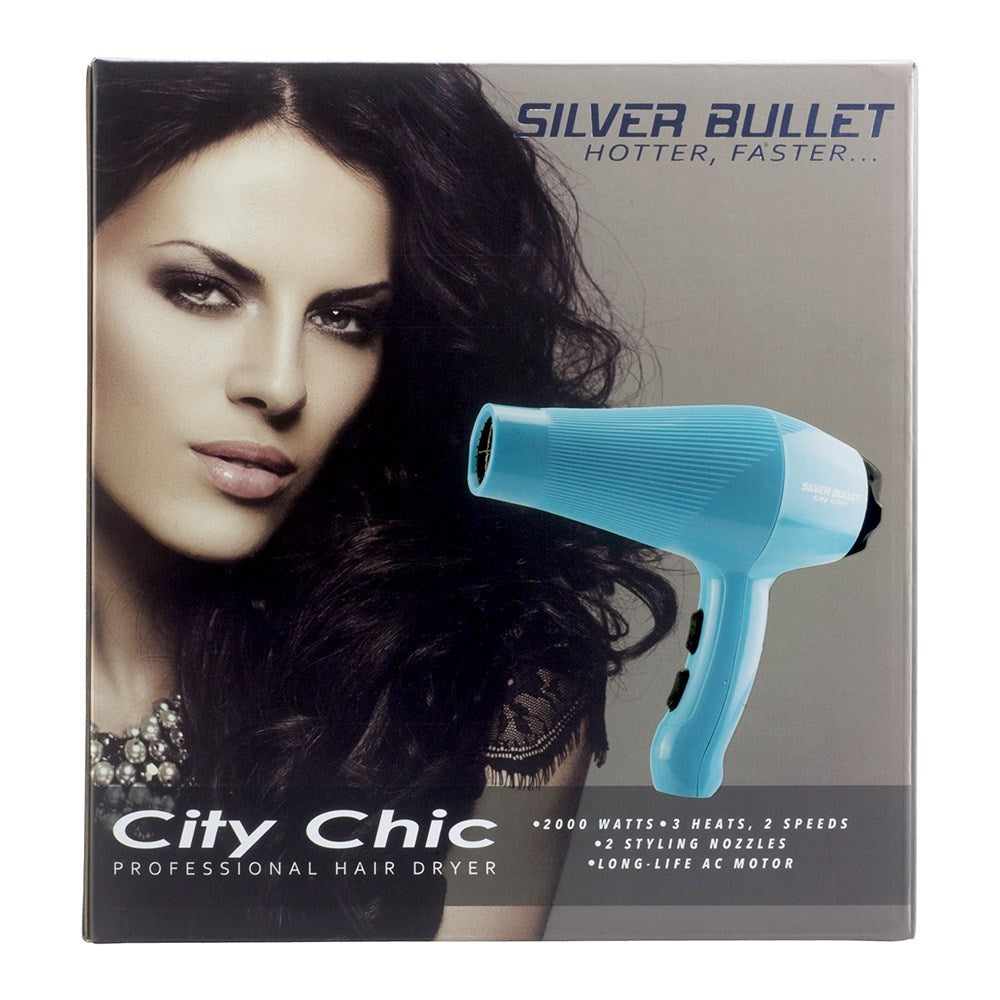 Silver Bullet City Chic Hair Dryer - Blue