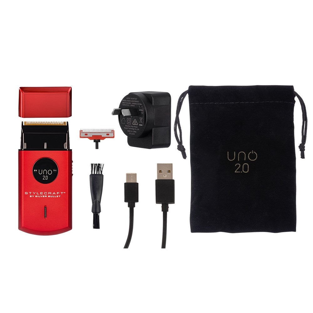 StyleCraft By Silver Bullet Uno 2.0 Shaver - Red
