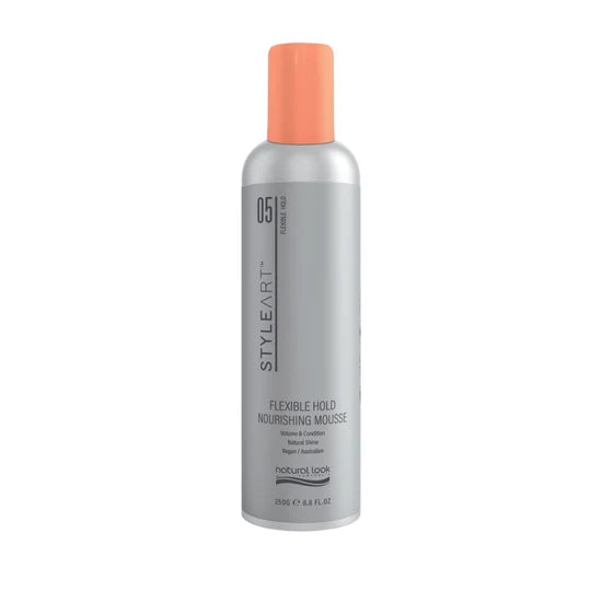 The Natural Look StyleArt Flexible Hold Nourishing Mousse delivers professional-grade styling with nourishment built in