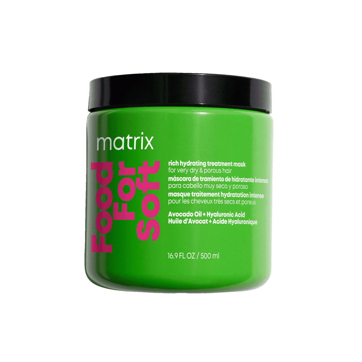 Matrix Food For Soft Rich Hydrating Treatment Mask is a nourishing hair treatment designed for dry, brittle, and porous hair.