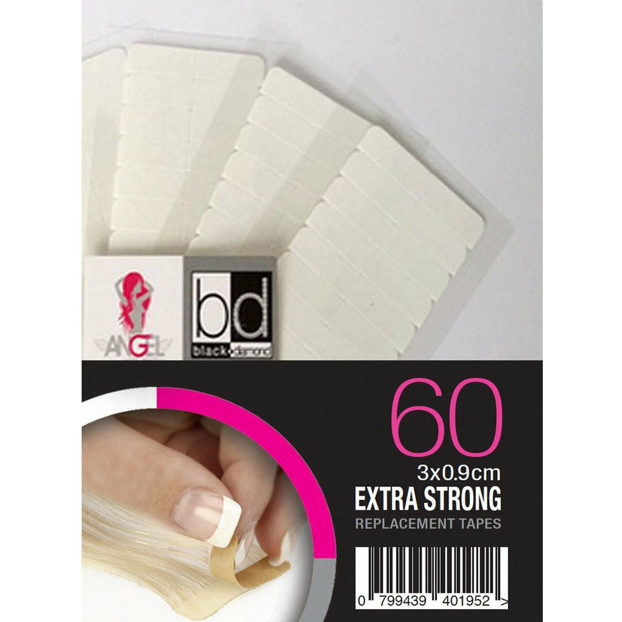 Angel Replacement Tapes Extra Strong Slimline 3 x 0.9cm - 60pk