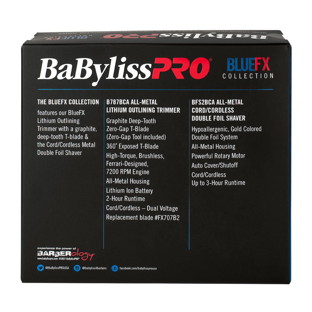 Babyliss Pro Blue FX Outlining Trimmer & Double Foil Shaver