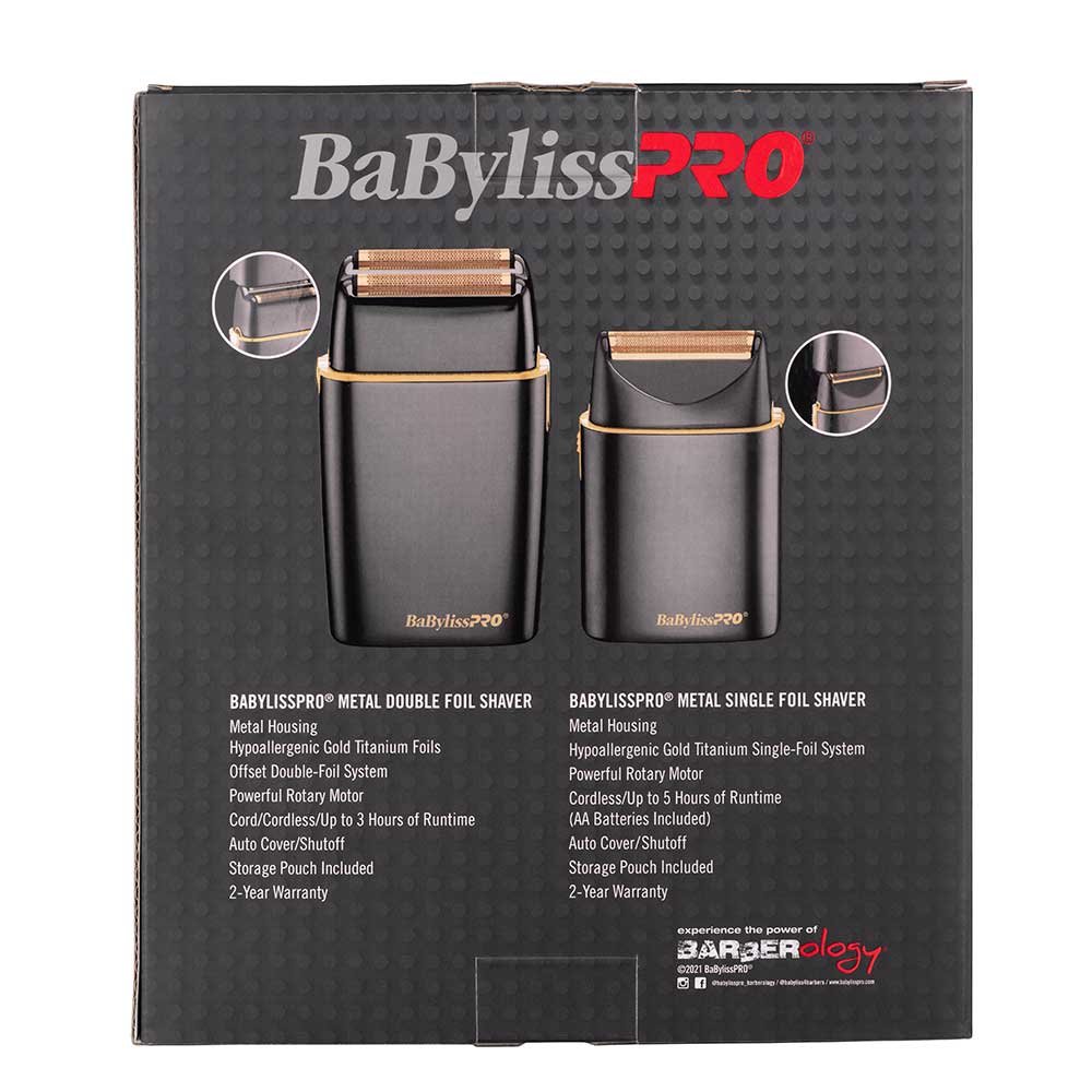 Babyliss Pro Gunmetal Double & Single Foil Shaver Set
