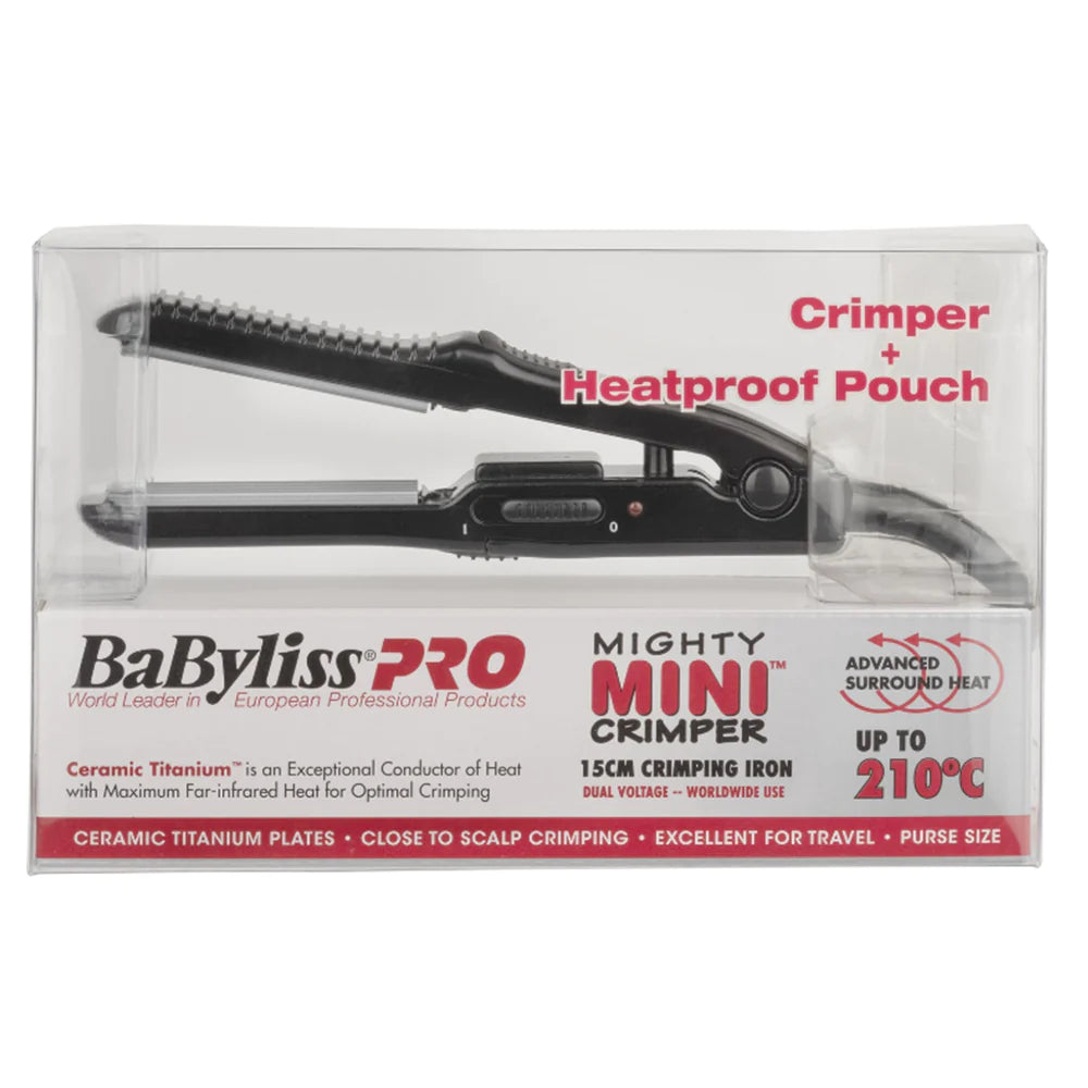 Babyliss Pro Mighty Mini Crimper Black 15cm