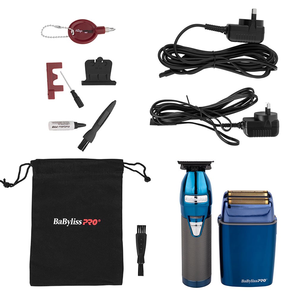 Babyliss Pro Blue FX Outlining Trimmer & Double Foil Shaver