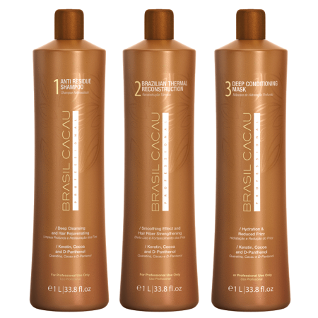 Brasil Cacau Keratin Hair Treatment Smoothing Blowout Kit 1L