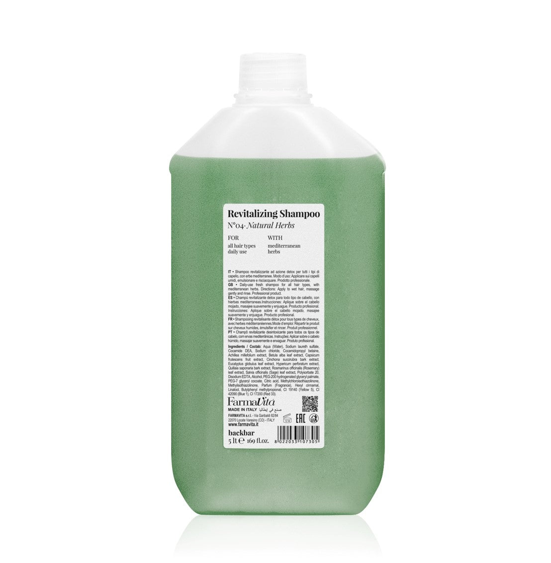Farmavita Back Bar Revitalizing Shampoo No.4 Natural Herbs 5l
