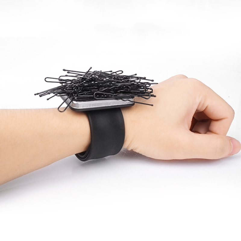 Magnetic Hair Grip Bracelet Salon Band Wrist Strap Wristband