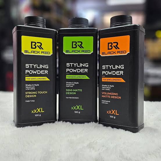 Black Red Texturising Hair Styling Powder Strong Touch Design XL 100gm