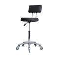 Round Stool Black with back