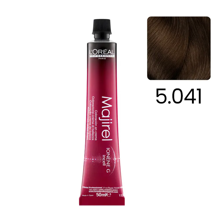 Loreal Majirel Permanent Hair Colour 5,041 Natural Copper Ash Light Brown