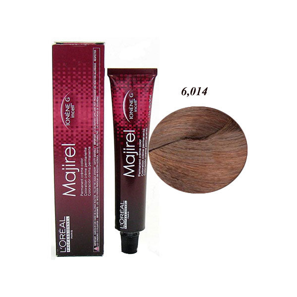 Loreal Majirel Permanent Hair Colour 6,014 Natural Ash Copper Dark Blonde