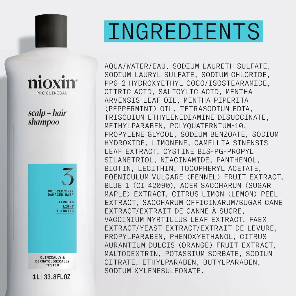 Nioxin System 3 Scalp + Hair Thickening Shampoo 1000ml