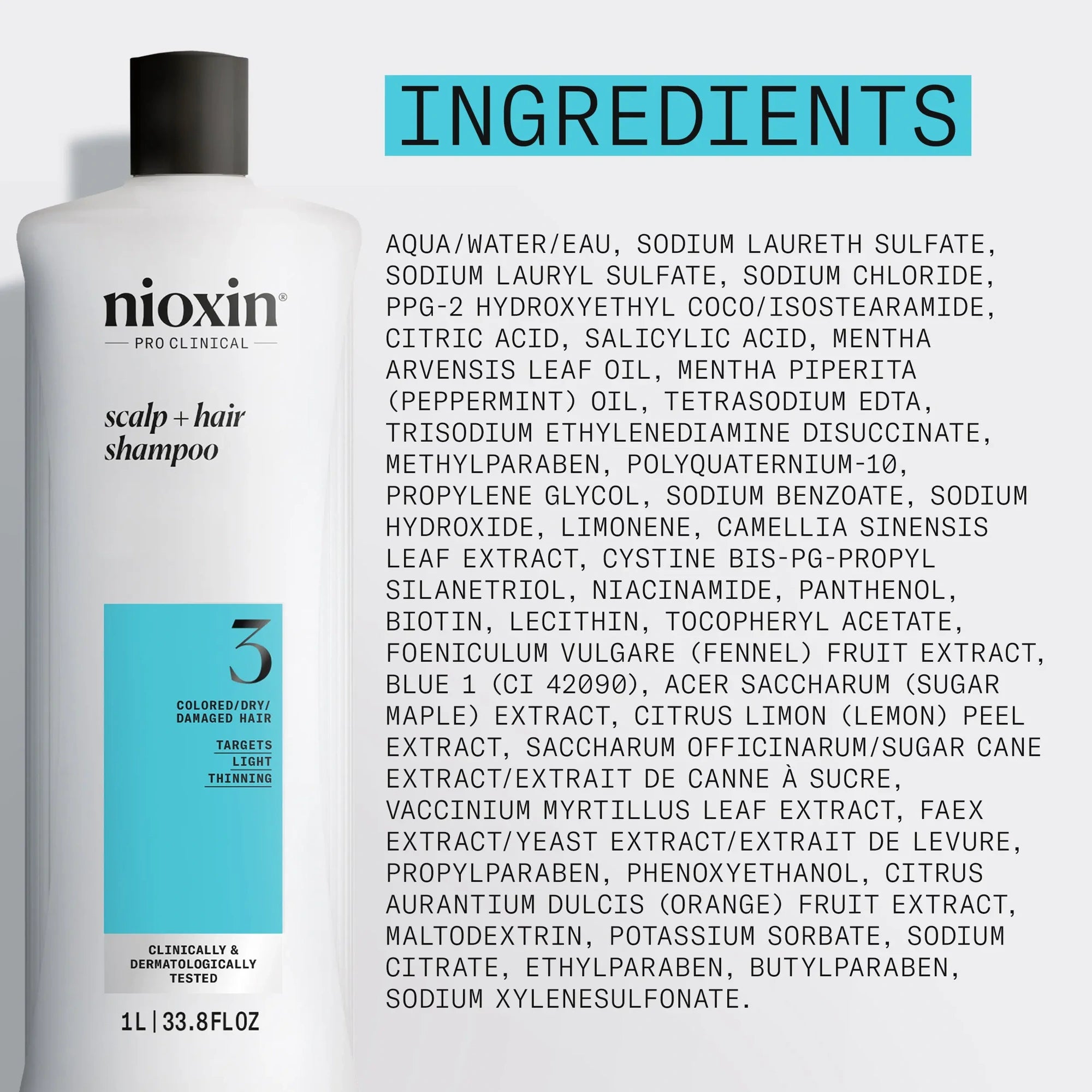 Nioxin System 3 Scalp + Hair Thickening Shampoo 1000ml