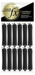 Hair FX Lightweight Perm Rod - Black 16mm 12pc
