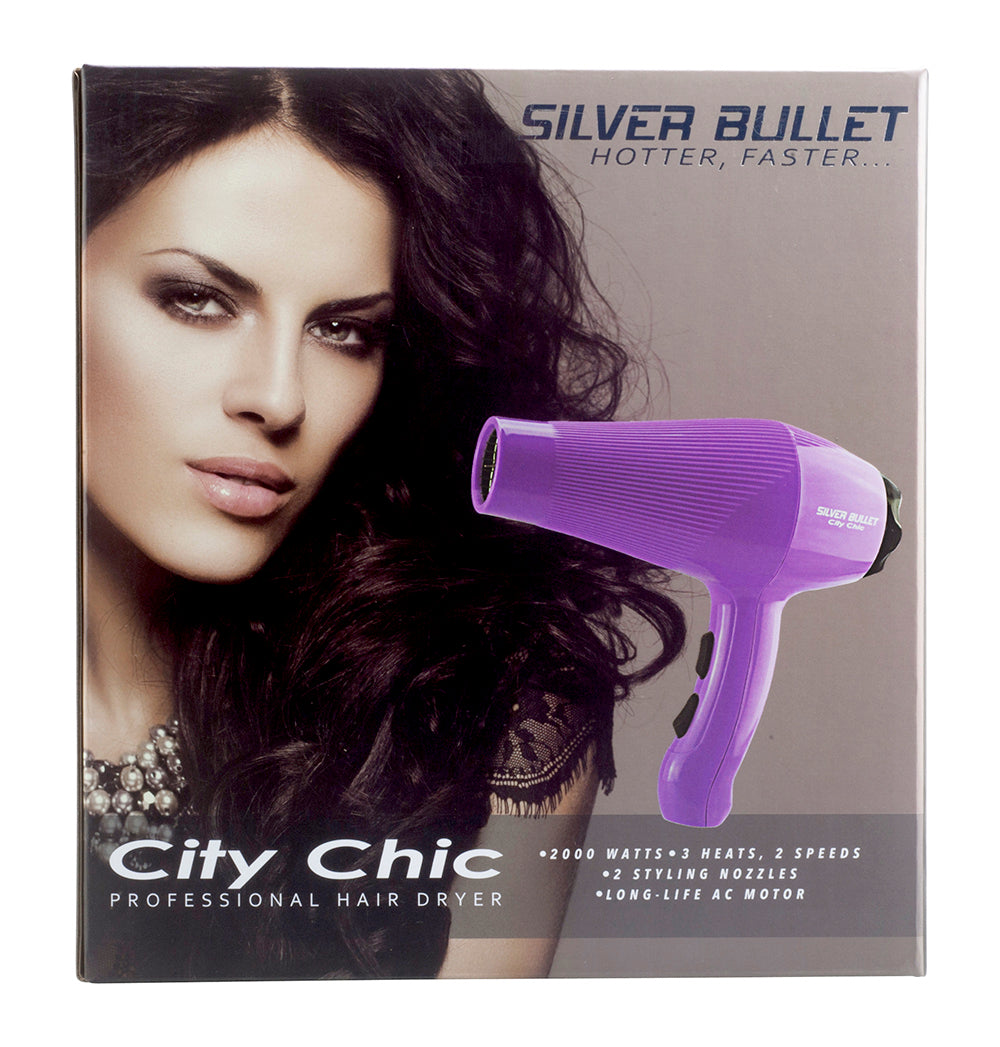 Silver Bullet City Chic Hair Dryer - Purple