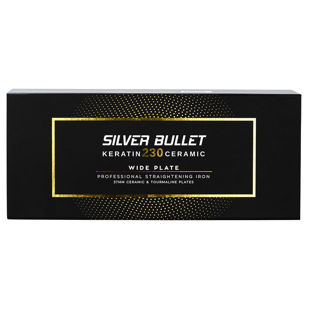 Silver Bullet Keratin 230 Ceramic Straightener Iron Wide Plate 37mm