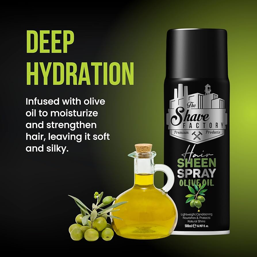 The Shave Factory Sheen Spray with Olive Oil